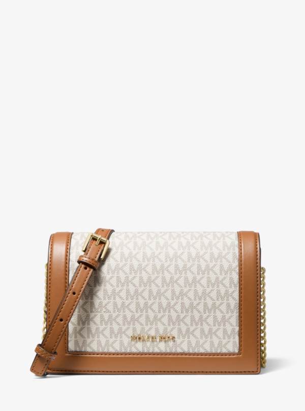 Damske Crossbody Kabelka Michael Kors Jet Set Large Logo Hnedožltý Hnede - Kabelky Michael Kors Sleva | RTKYA-3260